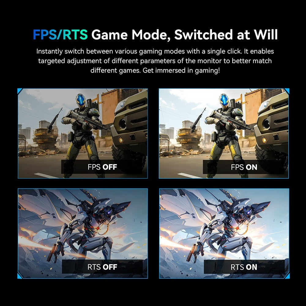 27palcový herní monitor TITAN ARMY P27A2R, rychlý IPS 180Hz Adaptive Sync, 2560*1440 QHD, 1ms GTG, 95% DCI-P3, podpora herního režimu FPS/RTS, Low Blue, 2*HDMI 2.0, 2*DP 1.4, 1*Audio, nastavitelná výška, držák VESA