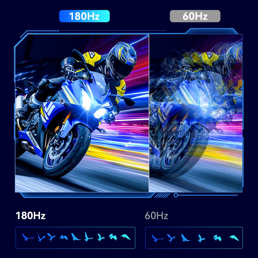 Herní monitor TITAN ARMY P27GR, 27palcový 2560*1440 rychlý IPS displej, obnovovací frekvence 180 Hz, 1 ms GTG, 99 % sRGB, HDR10, Adaptive-Sync, herní režim, dynamické optické rozlišení, PBP a PIP displej, nízká hladina modrého světla, nastavitelný náklon, montáž na stěnu VESA