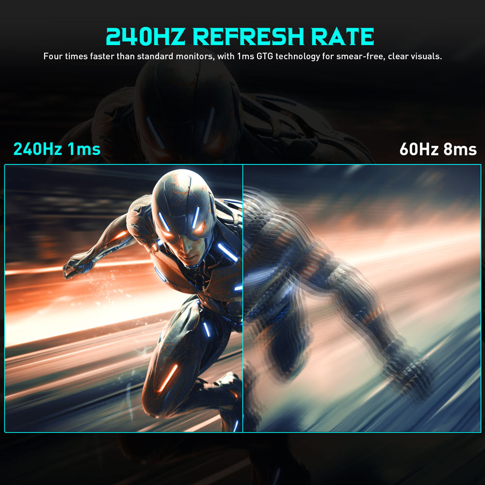 Herní monitor TITAN ARMY P32A2S2, 2560 x 1440 QHD FAST IPS panel, obnovovací frekvence 240 Hz, HDR400, 1ms GTG, režim GamePlus, adaptivní synchronizace, rozdělená obrazovka PIP/PBP, 2*HDMI 2.1 2*DP 1.4, podsvícení pro e-sporty, nastavitelný stojan