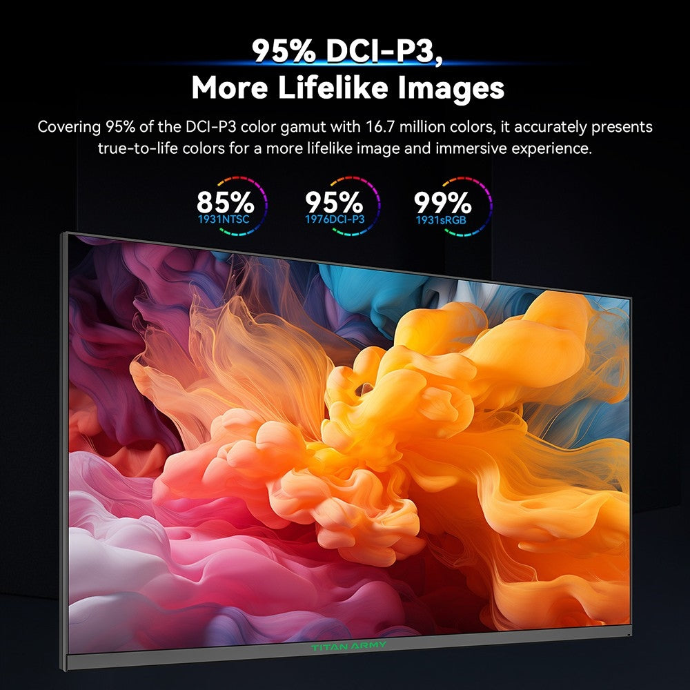 Komerční monitor TITAN ARMY P32H2U, 32palcová obrazovka s rozlišením 3840x2160 4K UHD, obnovovací frekvence 60 Hz, jas HDR10, nízká hladina modrého světla, vestavěný reproduktor, 95% barevný gamut DCI-P3, 65W plně vybavený port USB-C, držák VESA