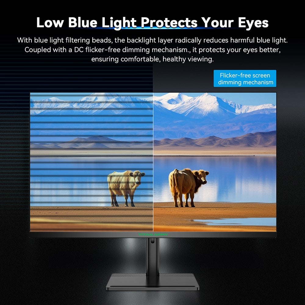 Komerční monitor TITAN ARMY P32H2U, 32palcová obrazovka s rozlišením 3840x2160 4K UHD, obnovovací frekvence 60 Hz, jas HDR10, nízká hladina modrého světla, vestavěný reproduktor, 95% barevný gamut DCI-P3, 65W plně vybavený port USB-C, držák VESA