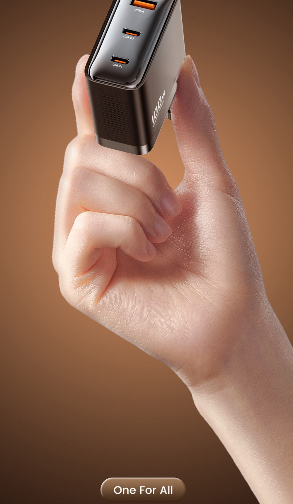 Nabíječka Toocki TCT100-XRB 100W GaN USB, trojitý port PD 3.0, pro iPhone, Huawei, Samsung, tablety a mobilní telefony