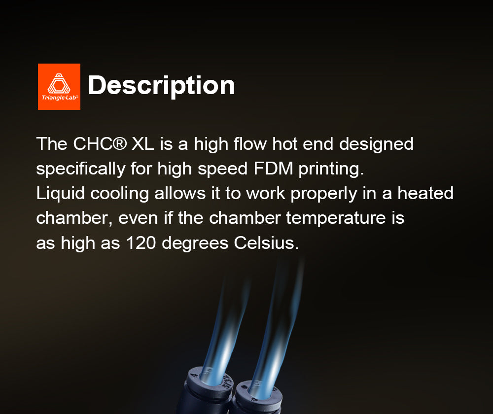 Trianglelab CHC XL kapalinou chlazený hotend odolný proti opotřebení pro 3D tiskárny FDM