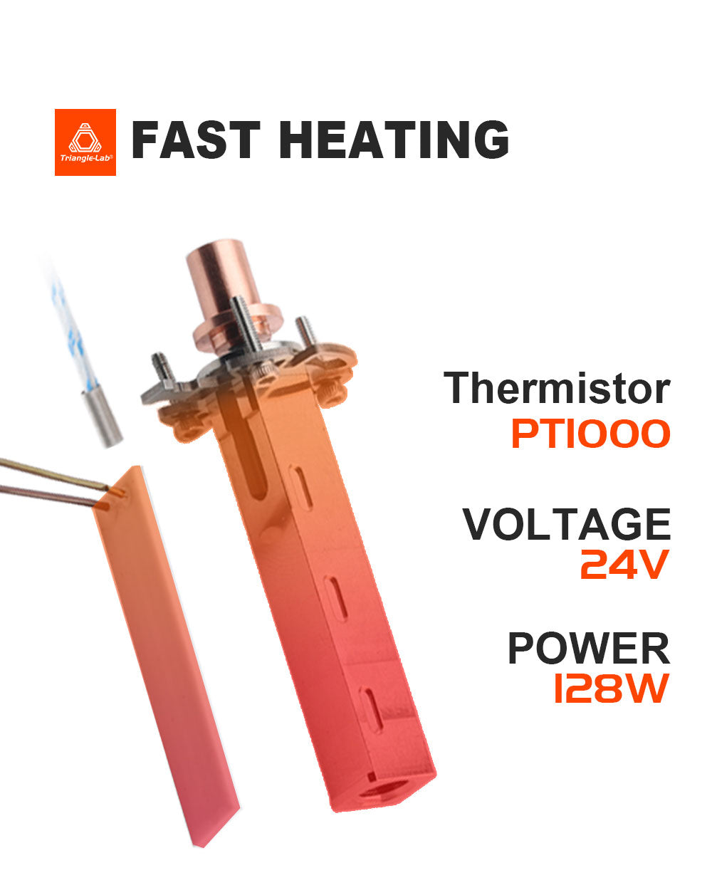 Trianglelab CHC XL odolný proti opotřebení vysokorychlostní hotend pro 3D tiskárny FDM