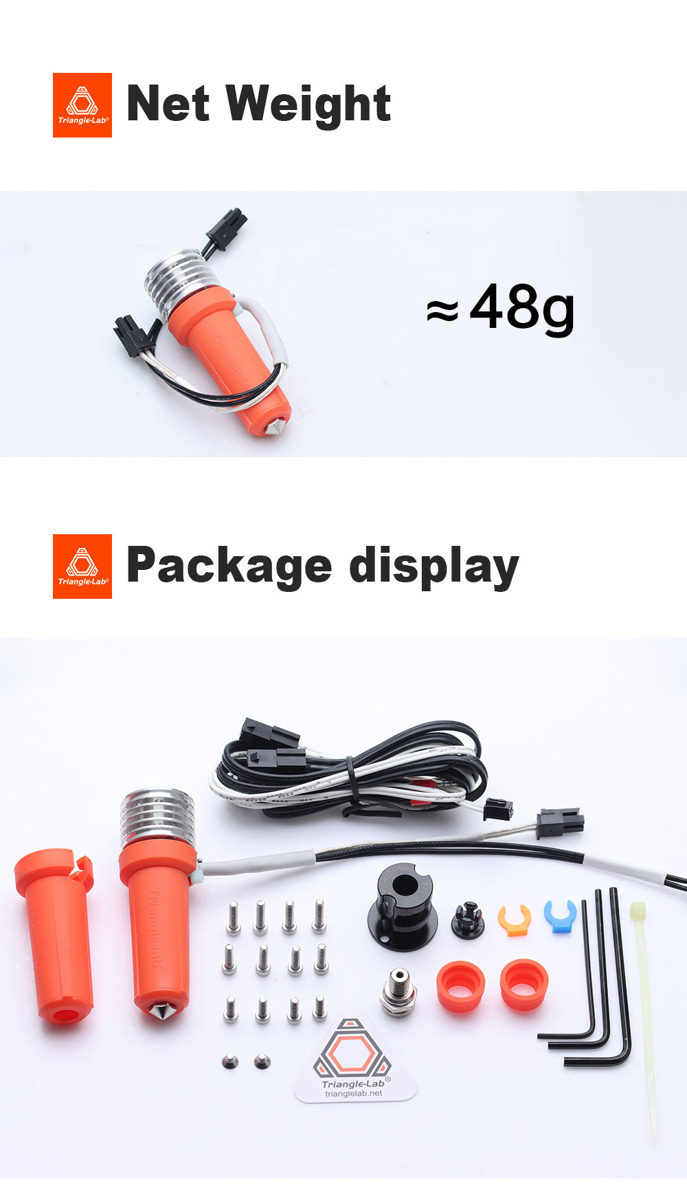 Trianglelab CHC XL odolný proti opotřebení vysokorychlostní hotend pro 3D tiskárny FDM