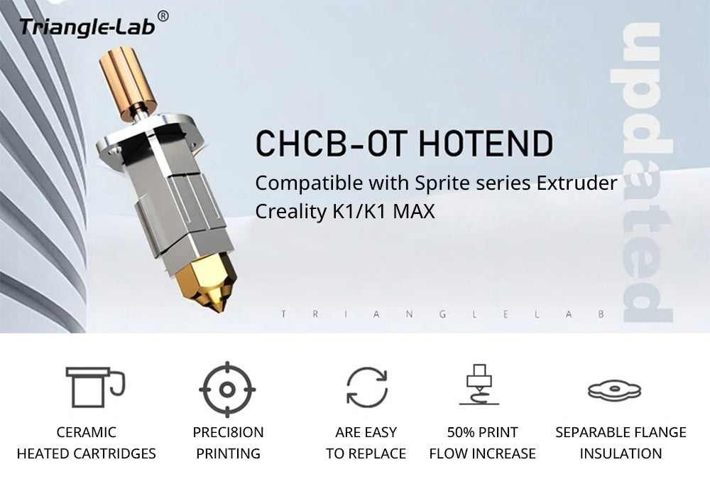Hotend pro 3D tiskárnu Trianglelab CHCB-OT pro extruder Creality Sprite