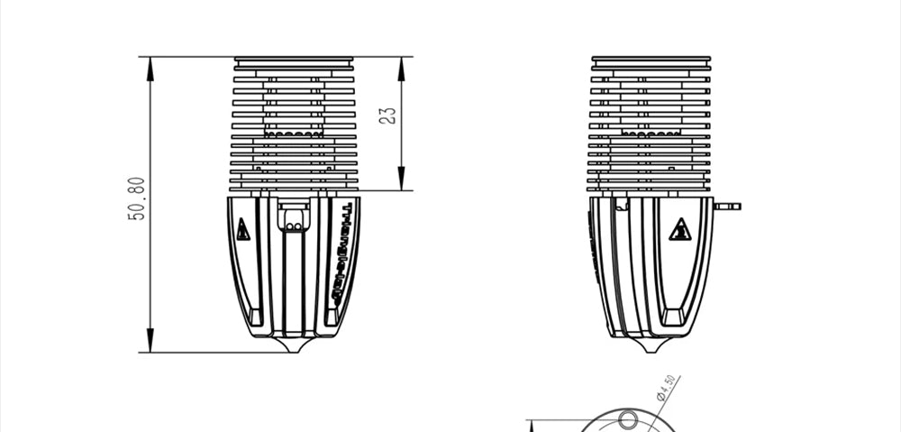 Trianglelab Rapido ACE HF Hotend - termistor PT1000, kompatibilní s Dragon/Rapido, adaptér V6