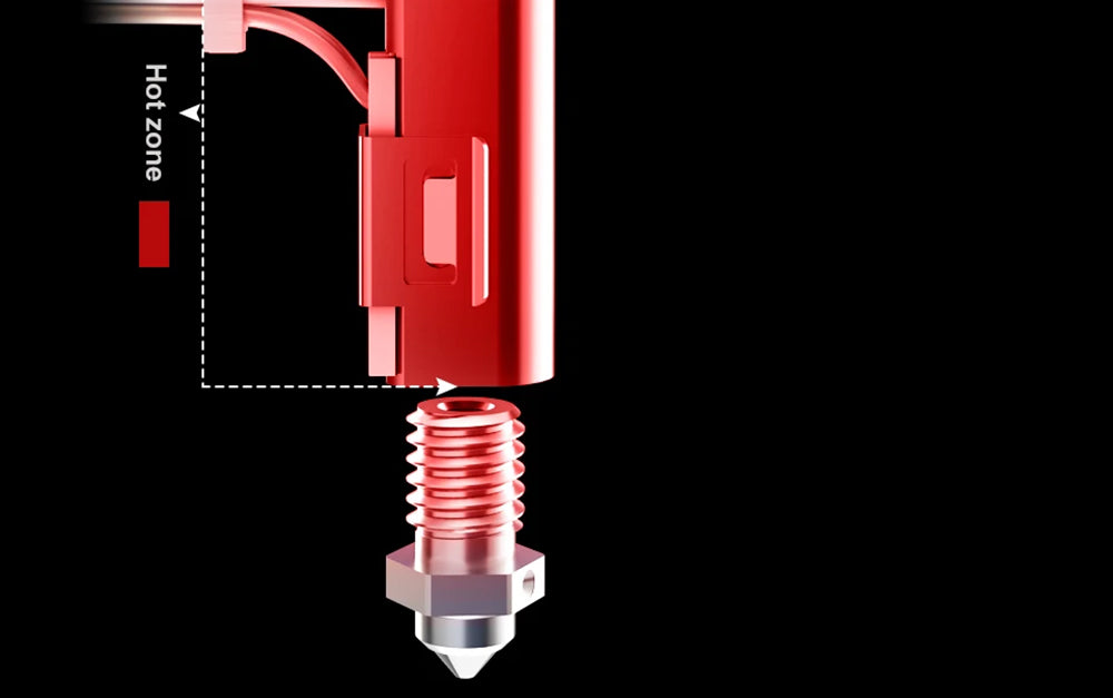 Trianglelab Rapido ACE HF Hotend - termistor PT1000, kompatibilní s Dragon/Rapido, adaptér V6