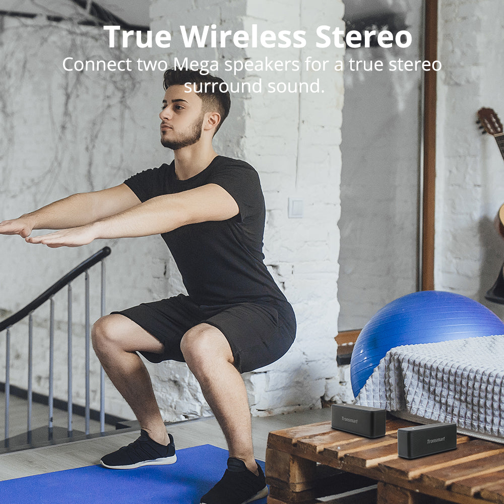 Bluetooth reproduktor Tronsmart Element Mega SoundPulse™ s výkonným maximálním výstupem 40 W, 3D digitálním zvukem, TWS intuitivním dotykovým ovládáním - černý