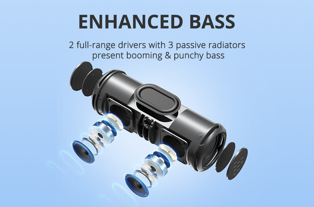 Přenosný Bluetooth reproduktor Tronsmart T7 Lite 24W, vodotěsný IPX7, baterie 4000 mAh, Bluetooth 5.3, černý