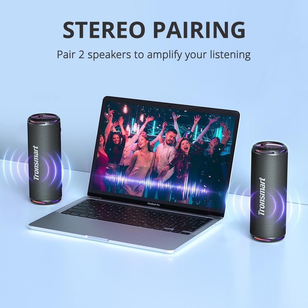 Přenosný Bluetooth reproduktor Tronsmart T7 Lite 24W, vodotěsný IPX7, baterie 4000 mAh, Bluetooth 5.3, černý