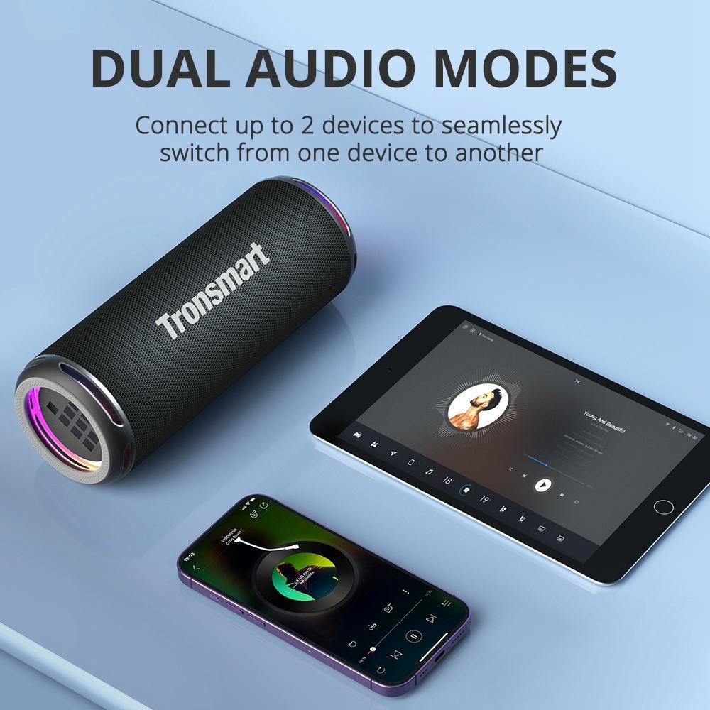 Přenosný Bluetooth reproduktor Tronsmart T7 Lite 24W, vodotěsný IPX7, baterie 4000 mAh, Bluetooth 5.3, černý