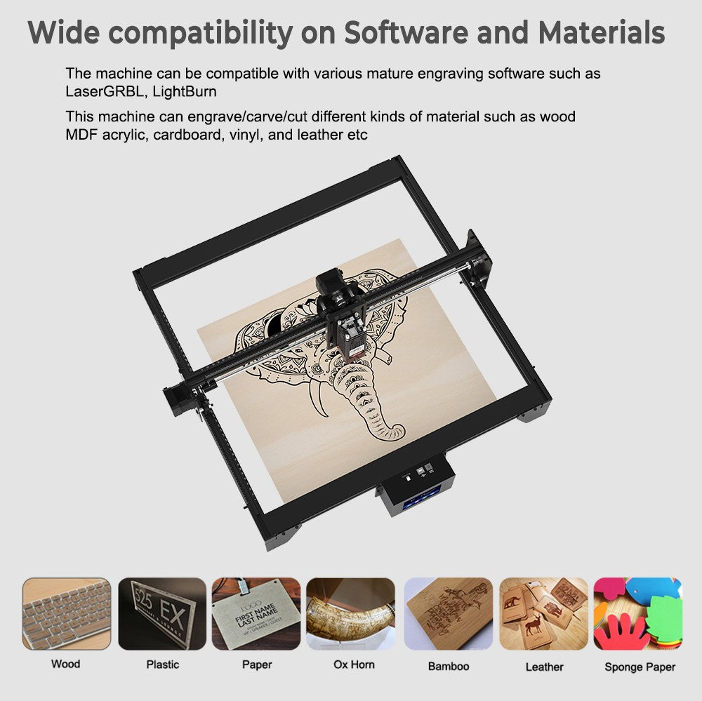 Tronxy Marker40 5,5W DIY laserový gravírovací CNC laserový gravírovací řezací stroj s gravírovací plochou 420x400 mm