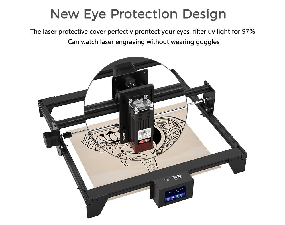 Tronxy Marker40 5,5W DIY laserový gravírovací CNC laserový gravírovací řezací stroj s gravírovací plochou 420x400 mm