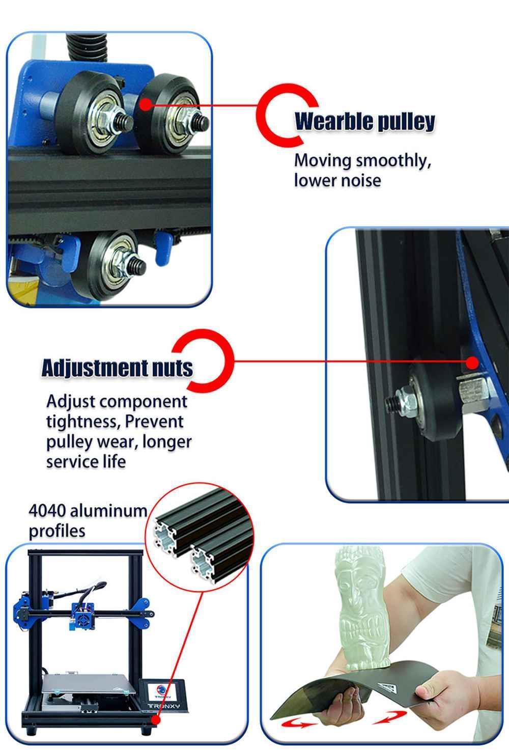 3D tiskárna TRONXY XY-2 Pro Titan, titanový extruder, detekce vybití filamentu, ultratiché obnovení tisku, 255x255x245 mm