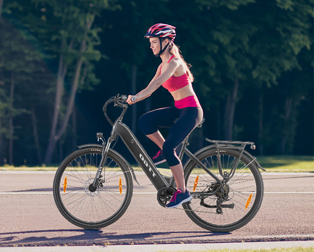 Elektrokolo TTGO HZ-28ST, motor 250 W, baterie 36 V 20 Ah, pneumatiky 700 °C * 45 °C, maximální rychlost 25 km/h, maximální dojezd 100 km, kotoučová brzda, řazení Shimano 7 rychlostí, LCD displej - bílá