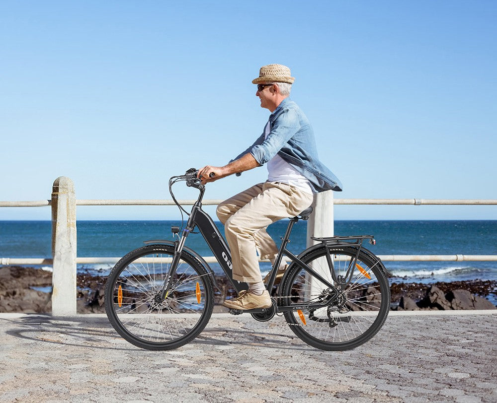 Elektrokolo TTGO LK-ZZ-28ST, motor 250 W, baterie 36 V 20 Ah, pneumatiky 700 °C * 45 °C, maximální rychlost 25 km/h, dojezd 180 km, hydraulická kotoučová brzda, řazení Shimano 9 rychlostí, LCD displej - černé