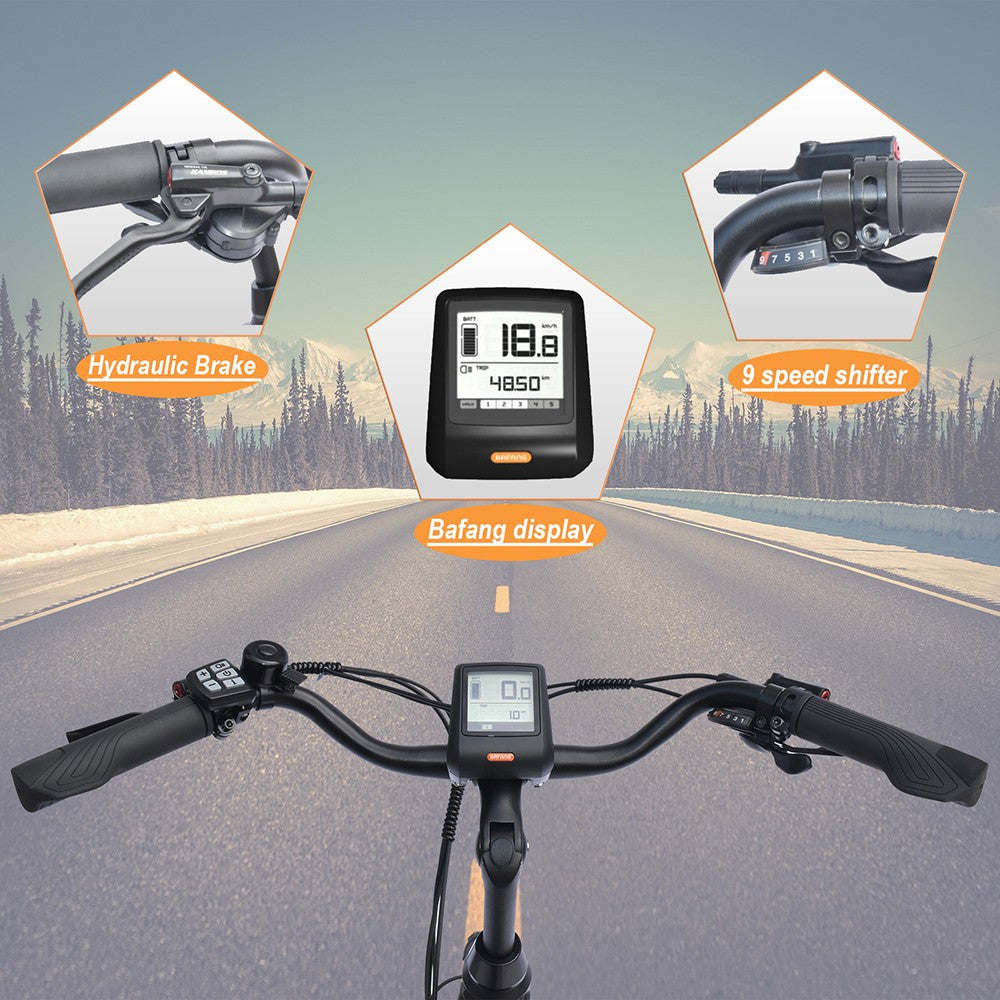 Elektrokolo TTGO LK-ZZ-28ST, motor 250 W, baterie 36 V 20 Ah, pneumatiky 700 °C * 45 °C, maximální rychlost 25 km/h, dojezd 180 km, hydraulická kotoučová brzda, řazení Shimano 9 rychlostí, LCD displej - černé