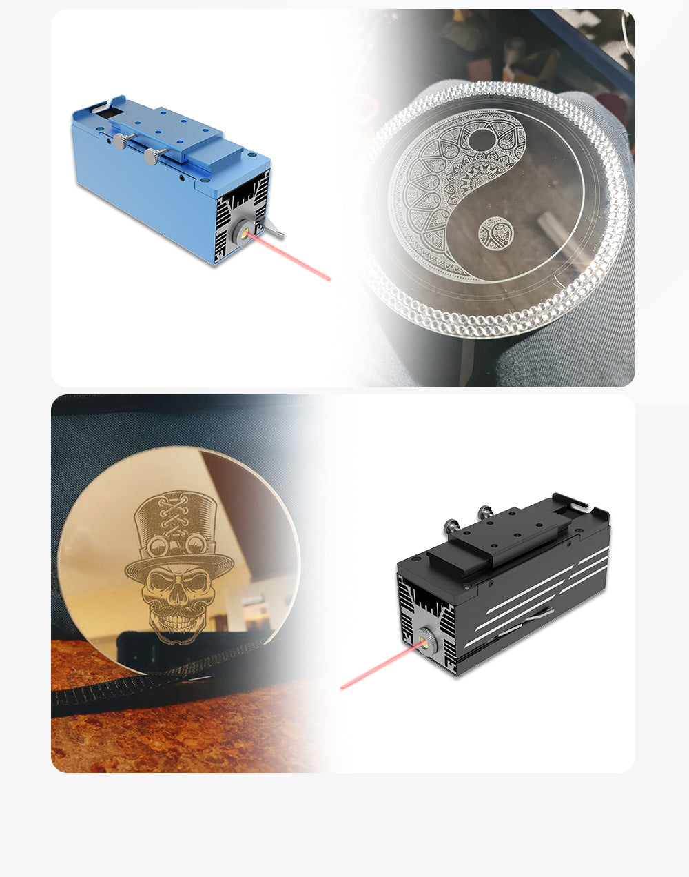 Infračervený laserový modul TWO TREES T20 1064nm 2W pro laserový gravírovací stroj TT-5.5S / TTS - černý
