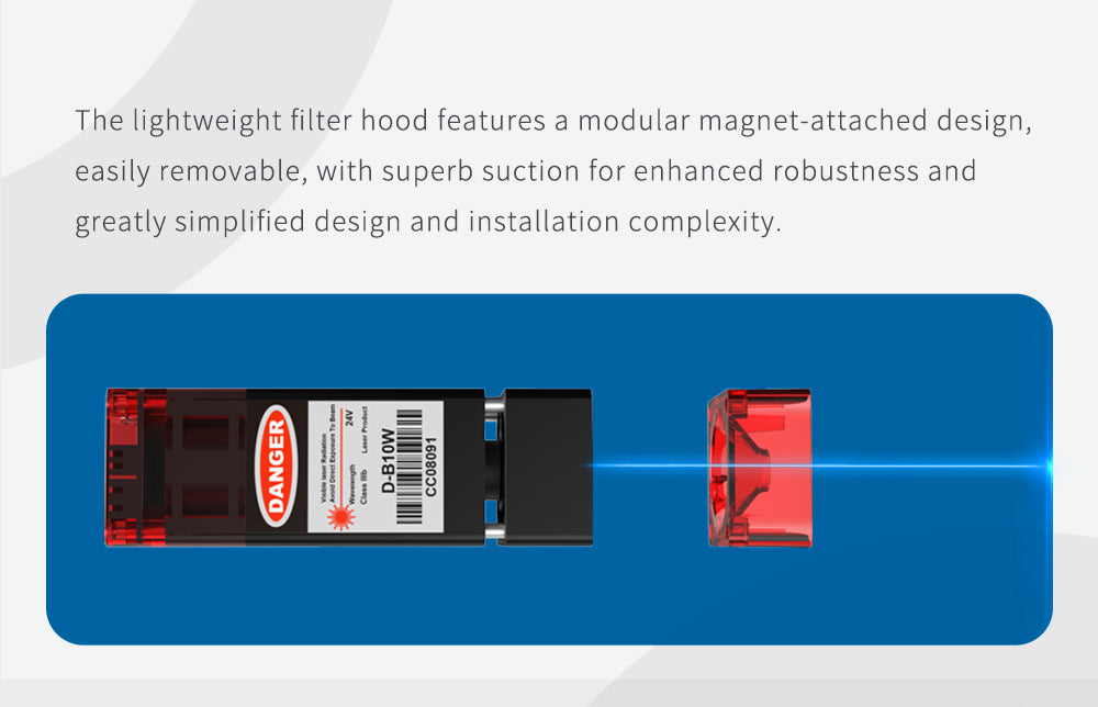 Laserová gravírka/řezačka TWO TREES TTS-10 Pro 10W, rychlost gravírování 30000 mm/min, 300x300 mm, připojení k aplikaci, dálkové ovládání