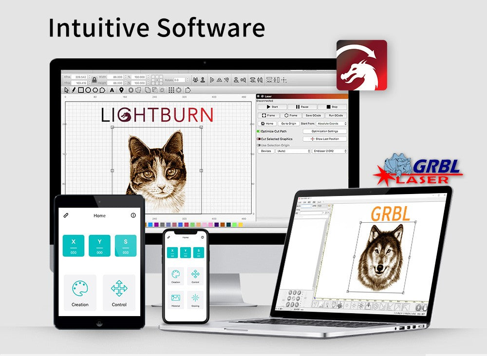 Two Trees TTS 20W laserový gravírovací řezací stroj na kov CNC laserový gravírovací stroj gravírovací plocha 300x300 mm