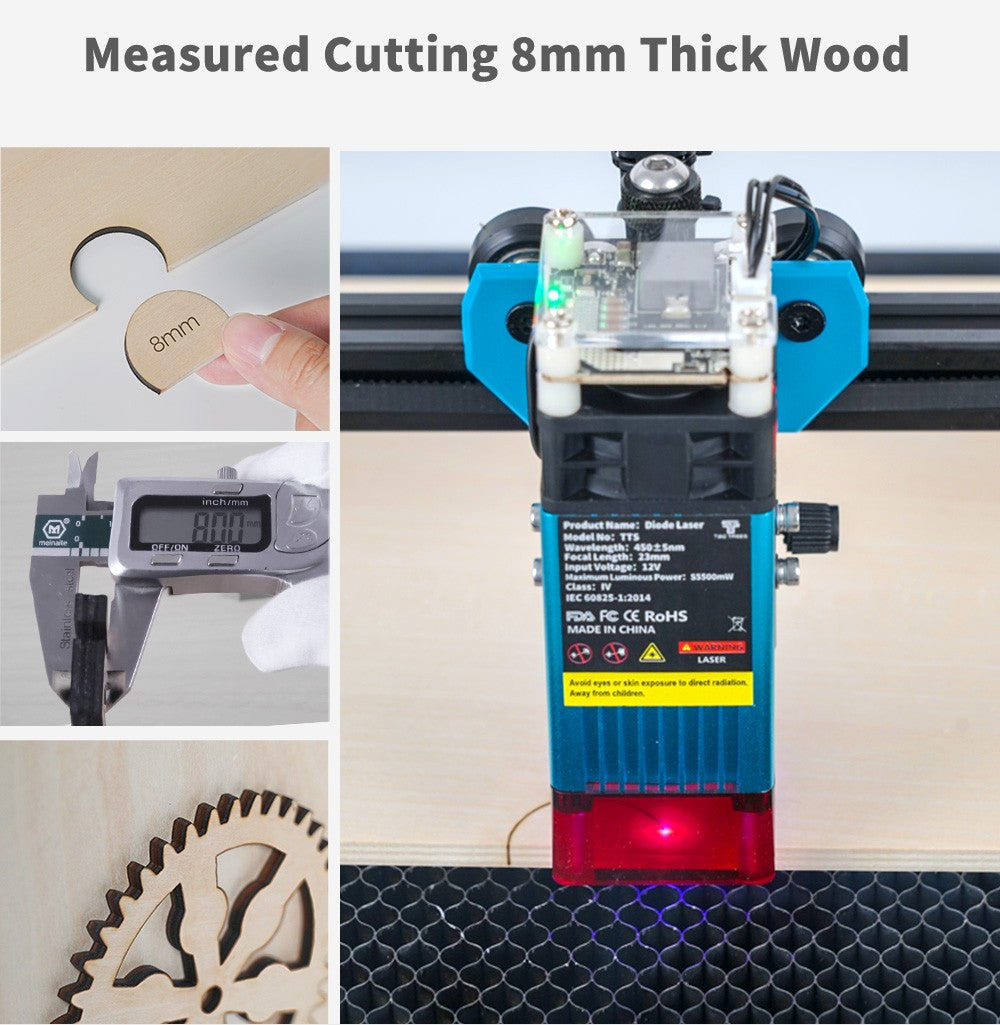 Two Trees TTS 20W laserový gravírovací řezací stroj na kov CNC laserový gravírovací stroj gravírovací plocha 300x300 mm