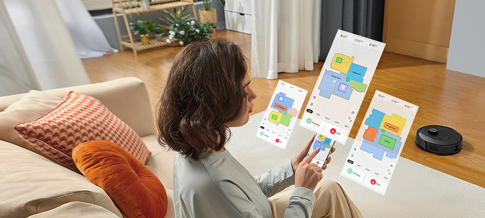 Robotický vysavač Ultenic D10, 15min LiDAR rychlá mapa, sací tlak 4000 Pa, doba chodu 120min, automatické zesílení koberců, zóna No Go, časový plán, dálkové ovládání Siri/Alexa/APP, pro tvrdé dřevo, dlaždice, koberce atd.