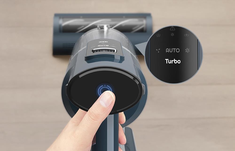 Bezdrátový vysavač Ultenic FS1 s automatickým vyprazdňováním, sací tlak 30 kPa, motor 450 W, 4 rychlostní režimy, 5vrstvá filtrace, doba provozu až 60 minut, vyjímatelná baterie, dotykový displej