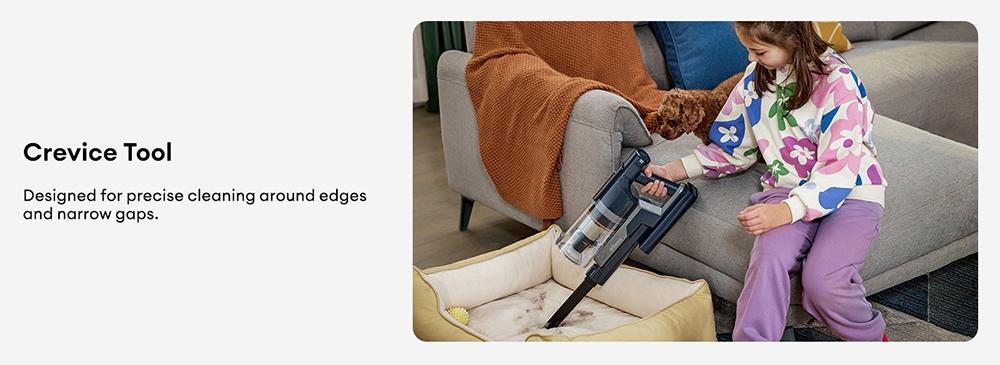 Bezdrátový vysavač Ultenic FS1 s automatickým vyprazdňováním, sací tlak 30 kPa, motor 450 W, 4 rychlostní režimy, 5vrstvá filtrace, doba provozu až 60 minut, vyjímatelná baterie, dotykový displej