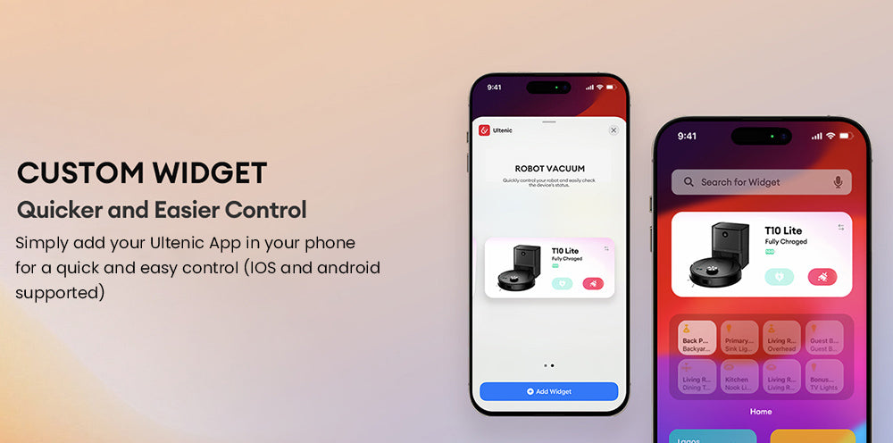 Robotický vysavač Ultenic T10 Lite s LiDAR navigací, sací tlak 4500 Pa, samovyprazdňování, Matrix Clean, doba provozu až 180 minut, 2l nádoba na prach, ovládání pomocí aplikace/Alexa/Siri/IFTTT, pro všechny podlahy a zvířecí chlupy