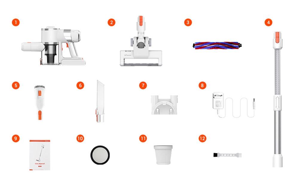 Bezdrátový vysavač Ultenic U10 Pro, 400 W, maximální sací výkon 27 kPa, 5vrstvá filtrace, otáčky motoru 115 000 ot./min, doba provozu 35 minut
