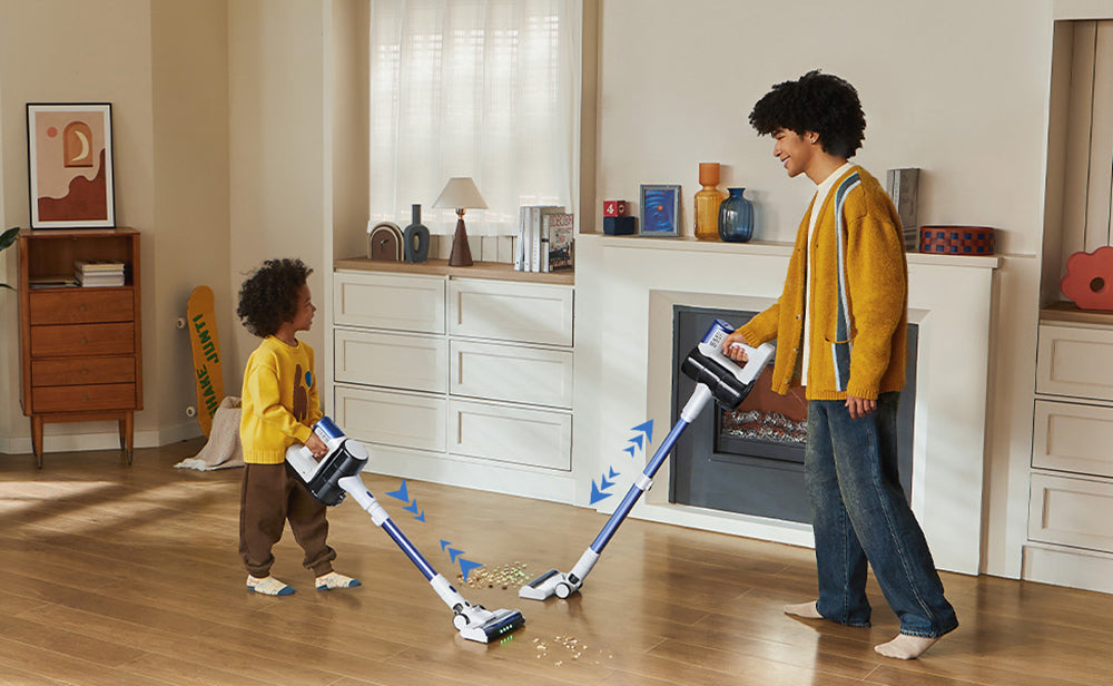 Bezdrátový vysavač Ultenic U10 Ultra, sací výkon 40 kPa, digitální motor 450 W, samostatně stojící, teleskopická trubice, doba provozu 40 minut, vestavěná svítilna, otočení o 180°