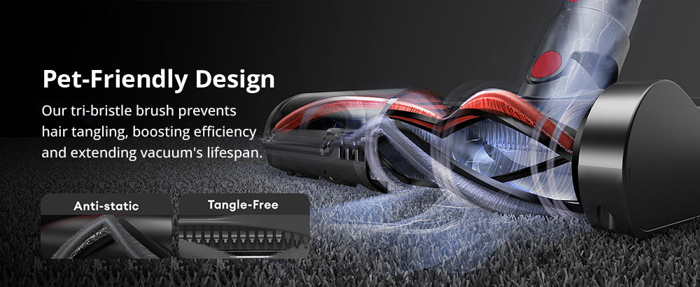 Bezdrátový vysavač Ultenic U16 Flex, sací výkon 45 000 Pa, doba provozu 60 minut, flexibilní tyč o 180°, kartáč proti zamotání, zelené světlo, LED displej, nabíjení na zeď