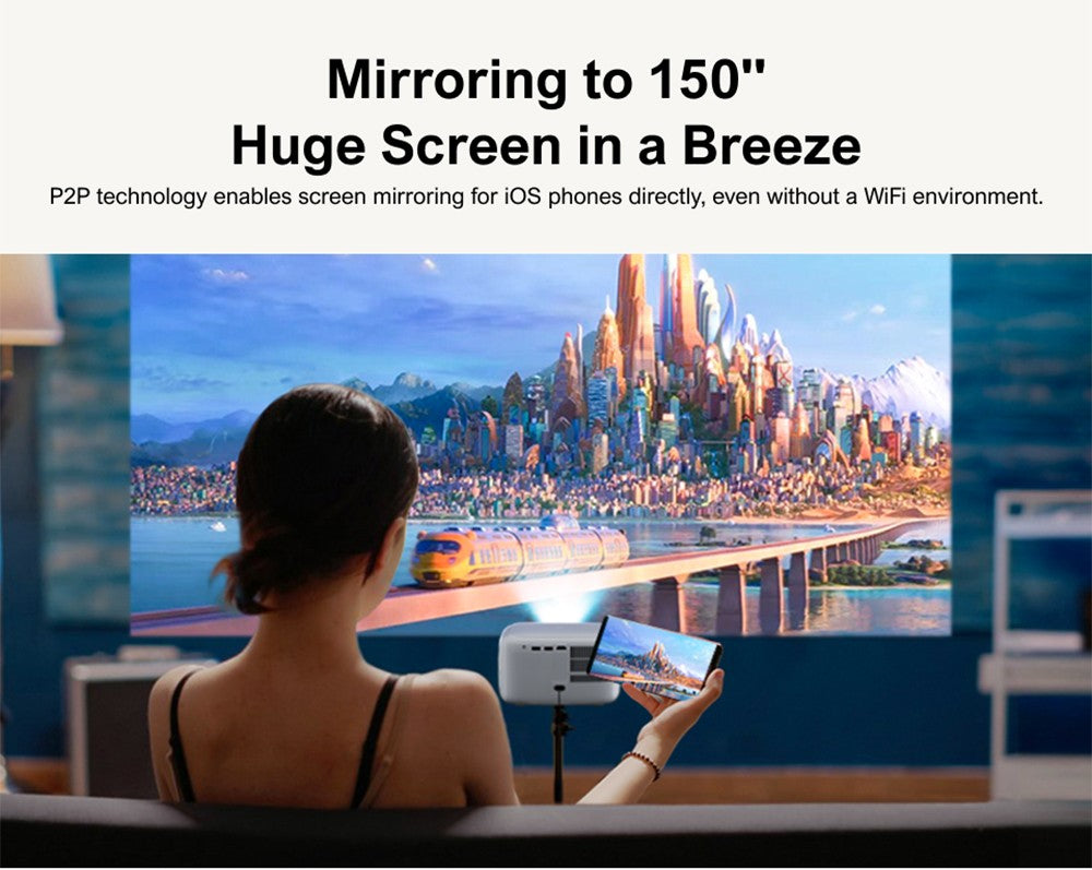 Přenosný projektor ULTIMEA Apollo P10, 300 ANSI, dekódování 1080p, nativní 720p, WiFi 2,4 GHz/5 GHz