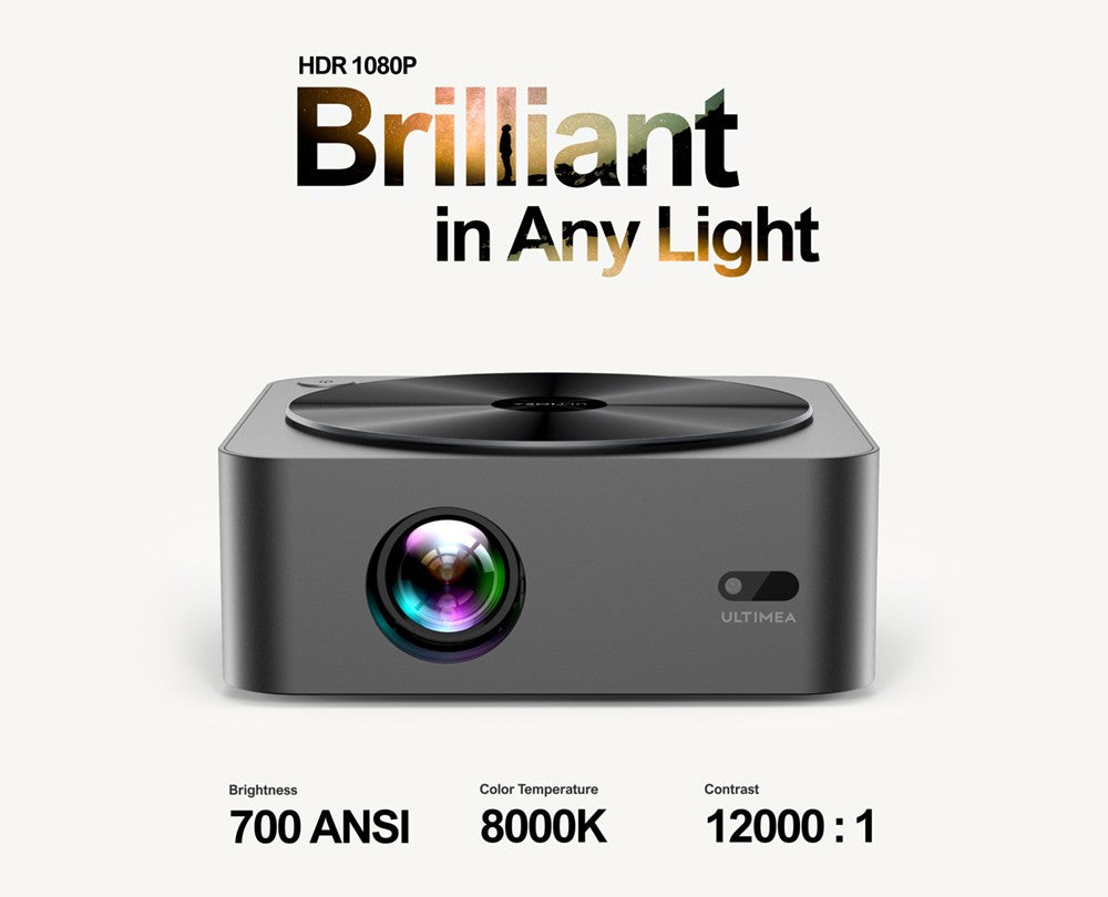 Projektor Ultimea Apollo P40 s nativním rozlišením 1080P a LCD, 700 lumenů