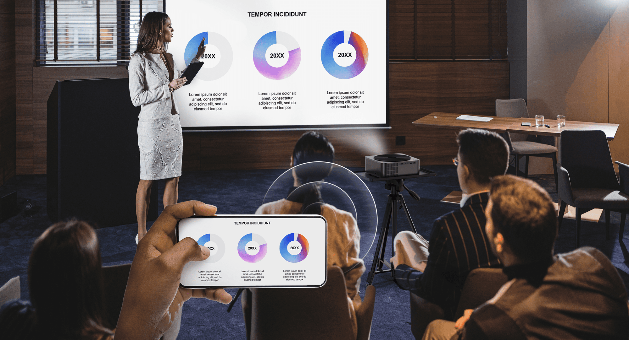 Projektor Ultimea Apollo P40 s nativním rozlišením 1080P LCD