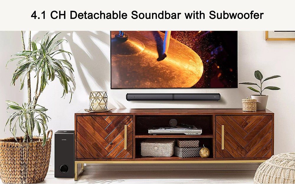 Ultimea Apollo S50 4.1kanálový odnímatelný soundbar se subwooferem, Bluetooth 5.3, nastavitelná úroveň basů, 3 režimy ekvalizéru