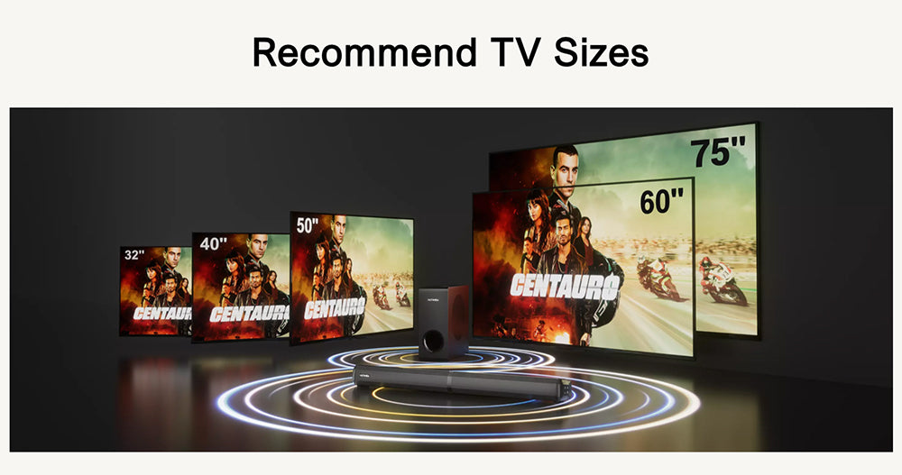 Ultimea Apollo S50 4.1kanálový odnímatelný soundbar se subwooferem, Bluetooth 5.3, nastavitelná úroveň basů, 3 režimy ekvalizéru