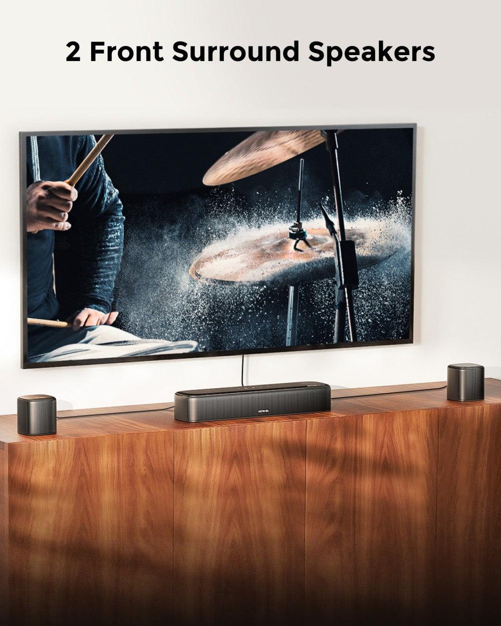 ULTIMEA Aura A60 7.1 soundbar, chytrá aplikace a hlasové ovládání, technologie BassMX, špičkový výkon 350 W, HDMI eARC, 4 prostorové reproduktory, pro chytré televizory