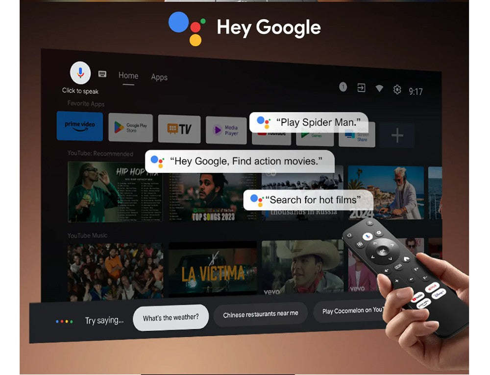 Projektor ULTIMEA Nova C40 s kardanovým stojanem, 600 ANSI, 4K dekódování, nativní 1080P, Bluetooth 5.3, Android TV 11.0, Dolby Audio, automatické ostření a korekce lichoběžníkového zkreslení