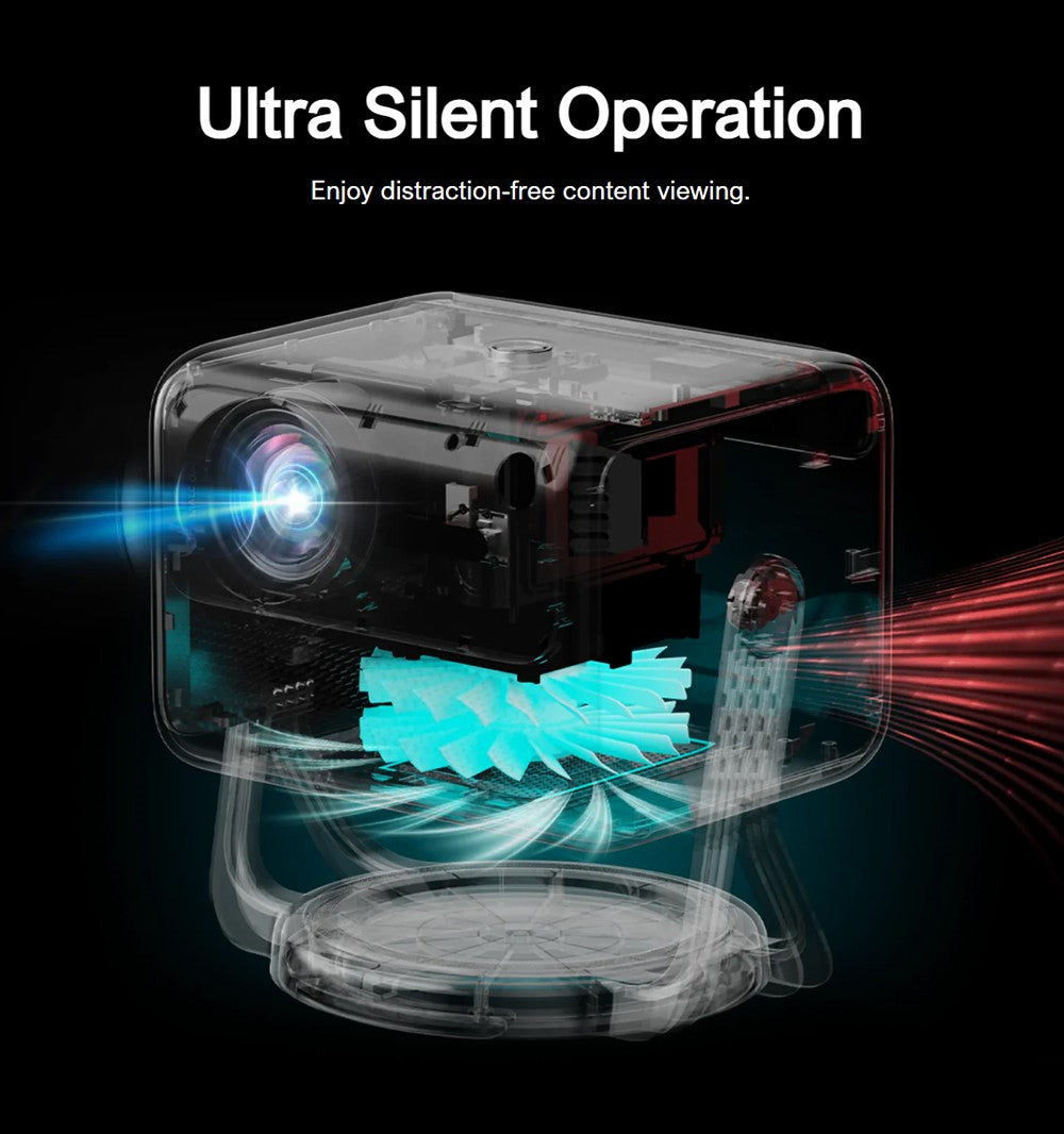 Projektor ULTIMEA Nova C40 s kardanovým stojanem, 600 ANSI, 4K dekódování, nativní 1080P, Bluetooth 5.3, Android TV 11.0, Dolby Audio, automatické ostření a korekce lichoběžníkového zkreslení