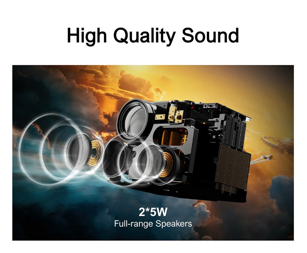 Projektor ULTIMEA Nova C40 s kardanovým stojanem, 600 ANSI, 4K dekódování, nativní 1080P, Bluetooth 5.3, Android TV 11.0, Dolby Audio, automatické ostření a korekce lichoběžníkového zkreslení