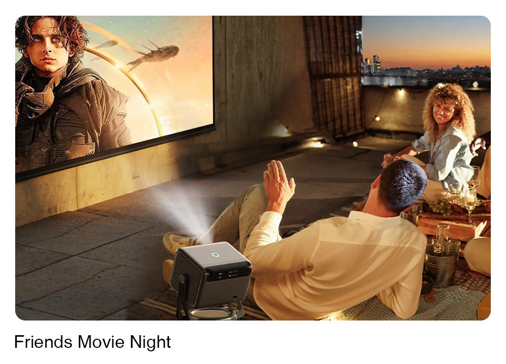 Projektor ULTIMEA Nova C40 s kardanovým stojanem, 600 ANSI, 4K dekódování, nativní 1080P, Bluetooth 5.3, Android TV 11.0, Dolby Audio, automatické ostření a korekce lichoběžníkového zkreslení