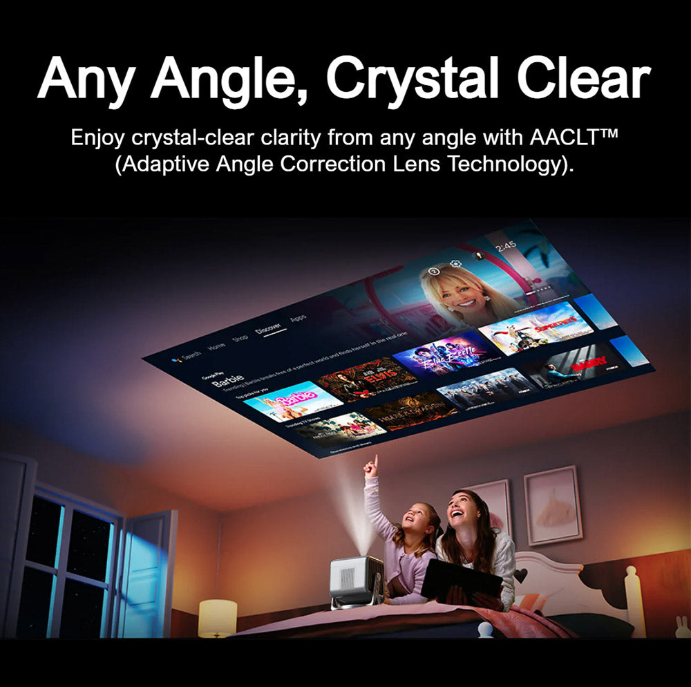 Projektor ULTIMEA Nova C40 s kardanovým stojanem, 600 ANSI, 4K dekódování, nativní 1080P, Bluetooth 5.3, Android TV 11.0, Dolby Audio, automatické ostření a korekce lichoběžníkového zkreslení