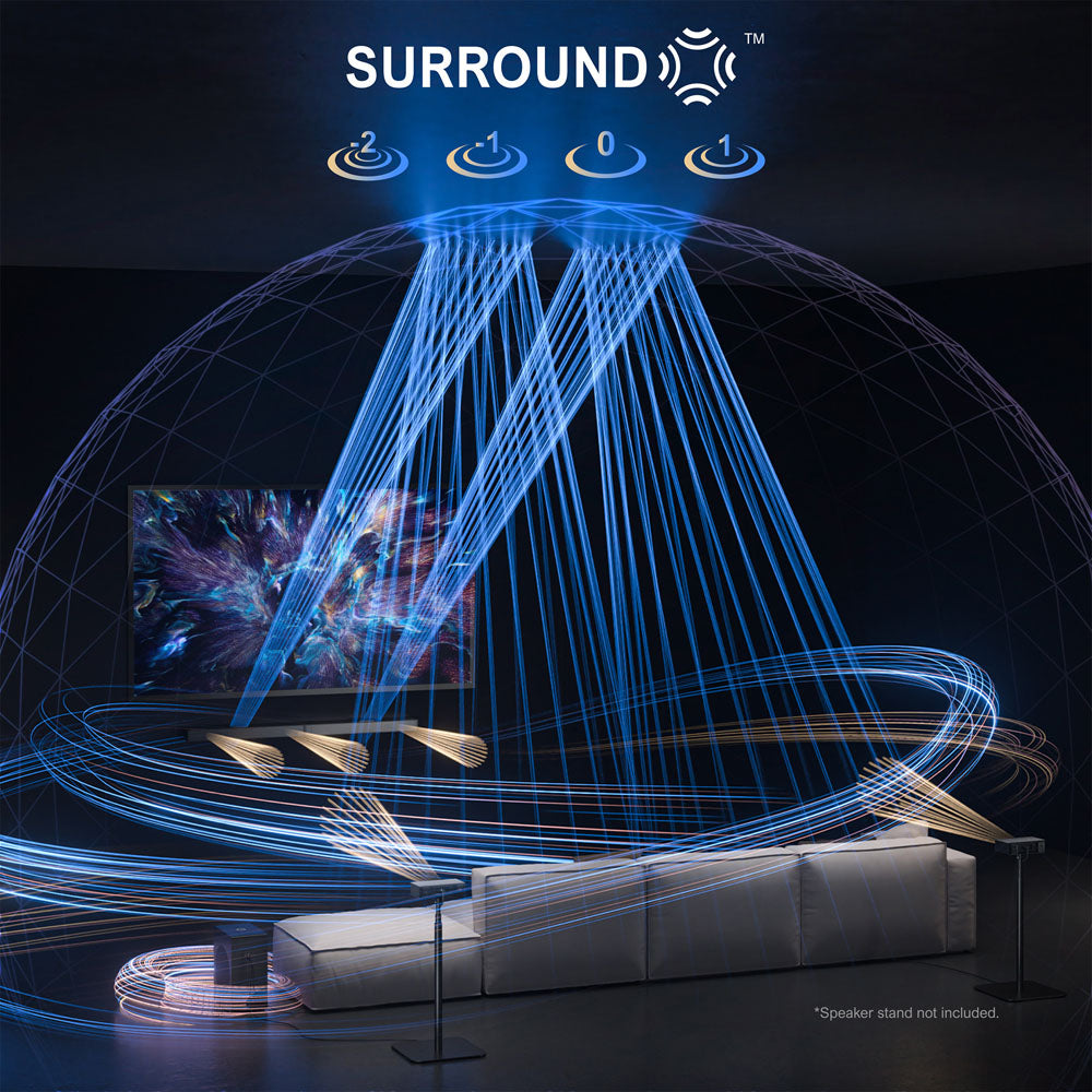 Reproduktorová sada soundbaru Ultimea Nova S80 se subwooferem, 5.1.2 kanálů, průchod 4K HDR, dekódování Dolby Atmos, špičkový výkon 520 W