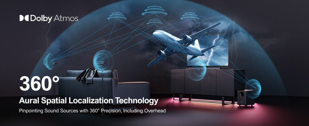 Soundbar Ultimea Nova S90 7.1.4, sada reproduktorů se subwooferem, Dolby Atmos, špičkový výkon 740 W, 4K HDR pass-through, 6 režimů ekvalizéru