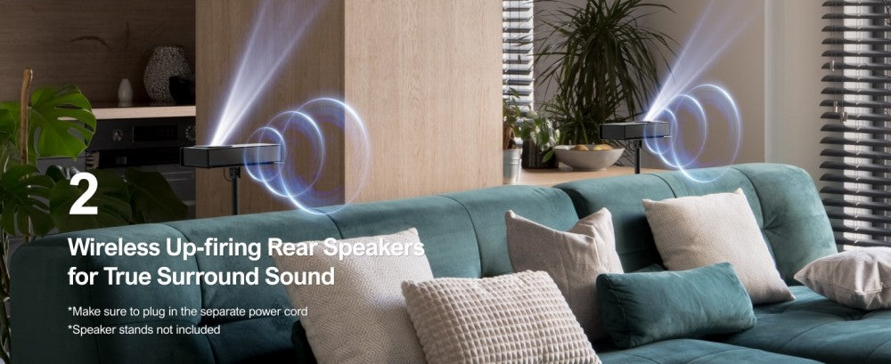 Soundbar Ultimea Nova S90 7.1.4, sada reproduktorů se subwooferem, Dolby Atmos, špičkový výkon 740 W, 4K HDR pass-through, 6 režimů ekvalizéru