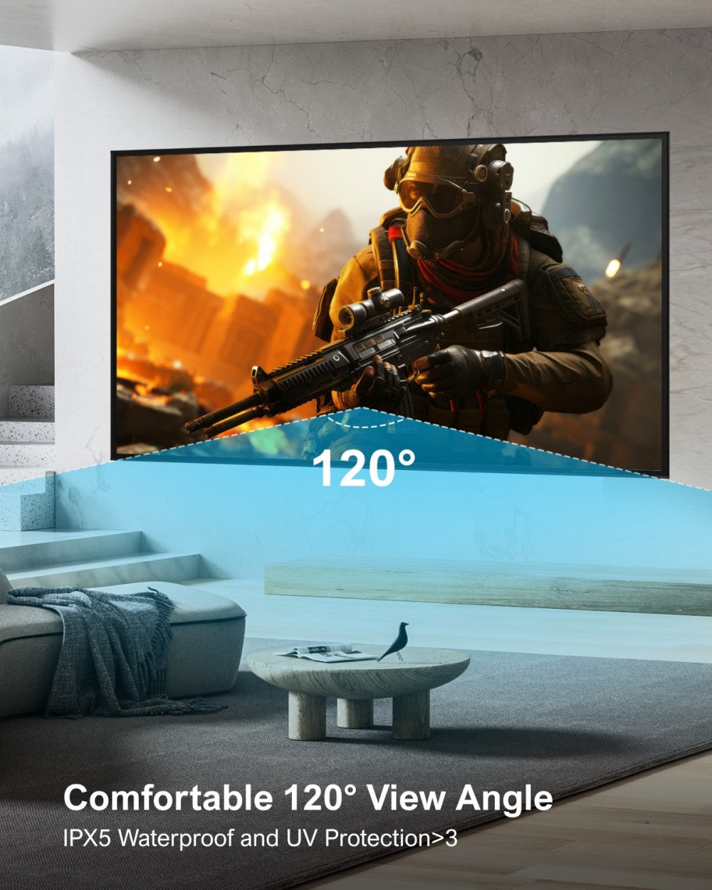 Projekční plátno Ultimea Photon E-ALR 100 palců, zesílení 2,0, pozorovací úhel 120°