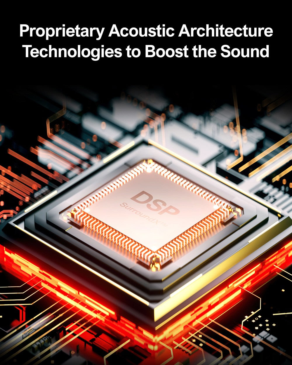 Ultimea Poseidon D50 5.1kanálový soundbar se subwooferem a zadními prostorovými reproduktory, nastavitelná úroveň prostorového zvuku, 3 režimy ekvalizéru