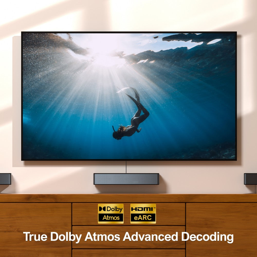Reproduktorová sada Ultimea Poseidon D60 Soundbar se subwooferem, Dolby Atmos 5.1, nastavitelná úroveň prostorového zvuku, více režimů